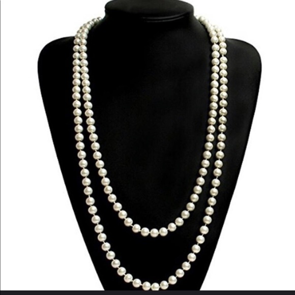 Elegant  Multilayer Strand Chain Long Pearl - Picture 5 of 7